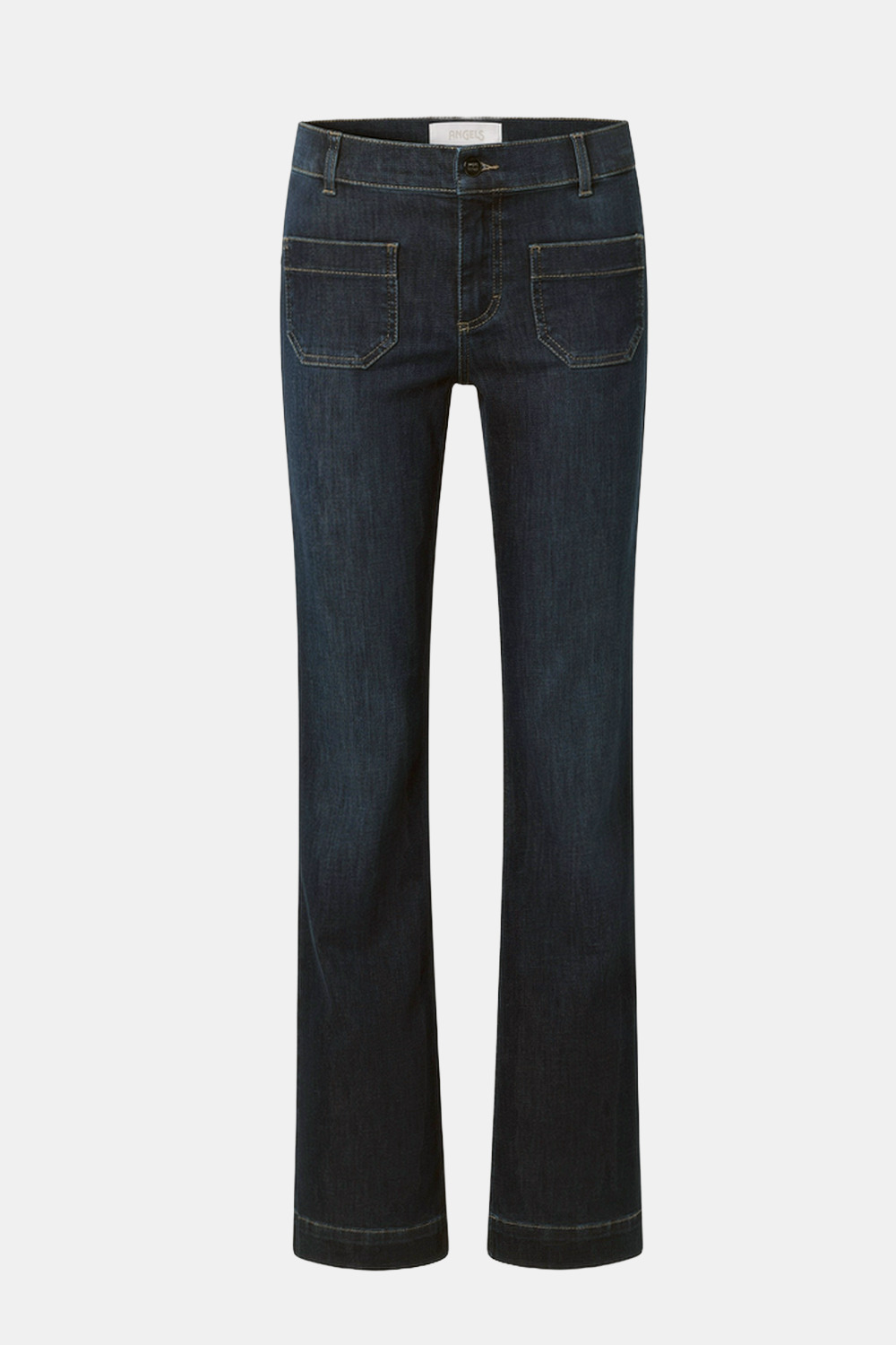 Bootcut Hose Damen mit leicht ausgestelltem Beinverlauf und körpernaher Passform aus Baumwolle