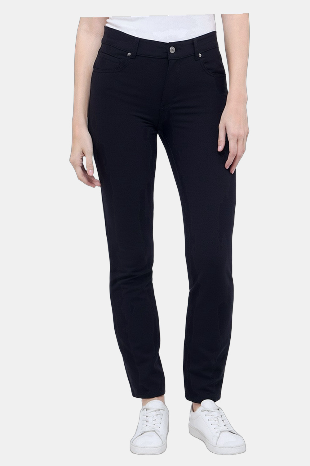 Slim Fit Hose Damen mit figurbetonter Passform und Stretch-Anteil für flexible Bewegungsfreiheit