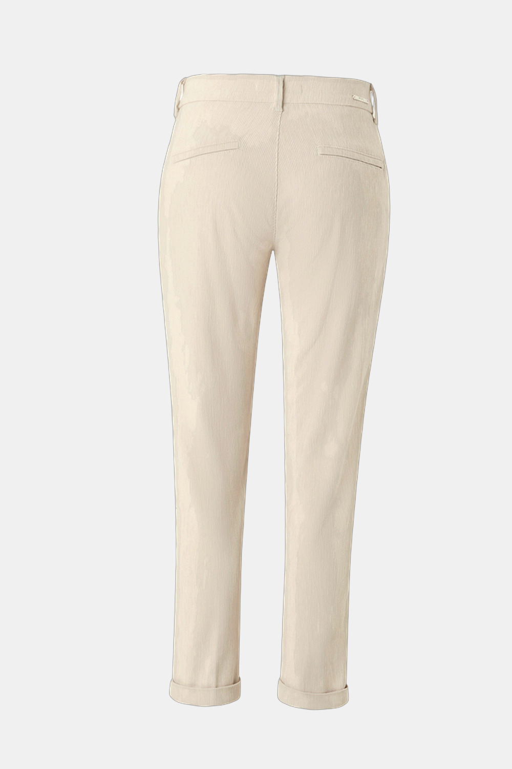 Modellaufnahme einer Chino Hose aus Baumwollmischung mit Stretch