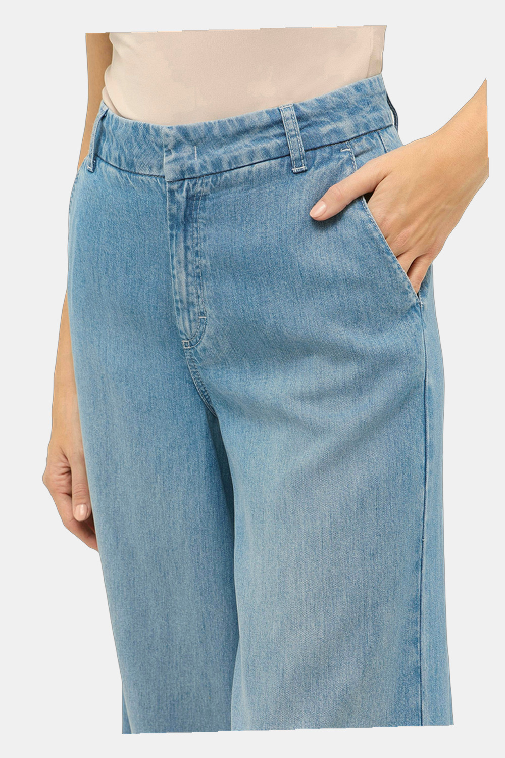 Leichte Hose aus 100% Lyocell mit Relaxed Fit – Seitenansicht