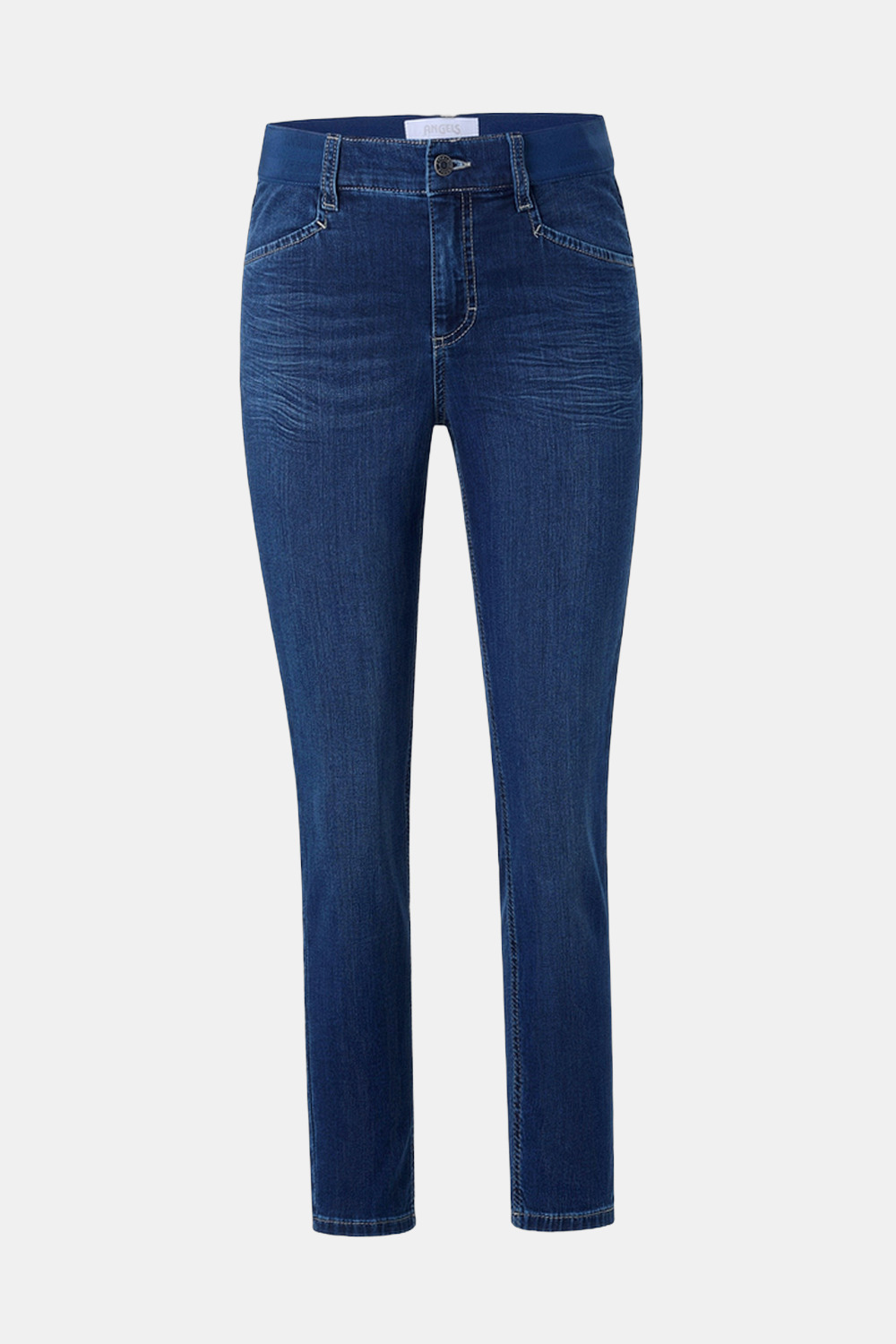 Seitenansicht einer Hose mit 4 Taschen und Slim Fit